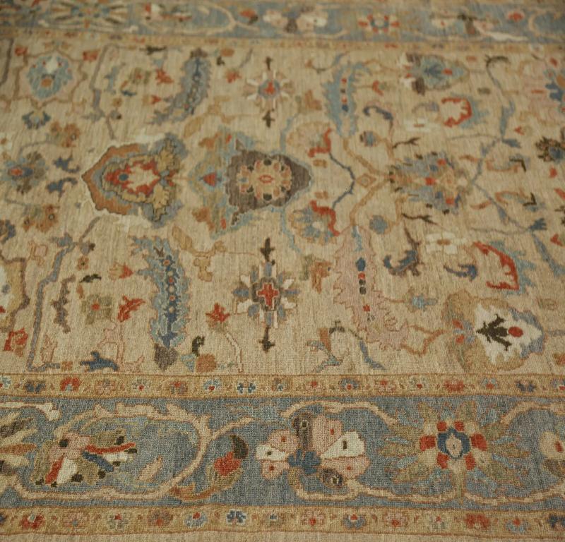 Türkei Sultanabad Bereich Teppiche - Wolle Blau Brown Design - 99019 (20. Jahrhundert) im Angebot