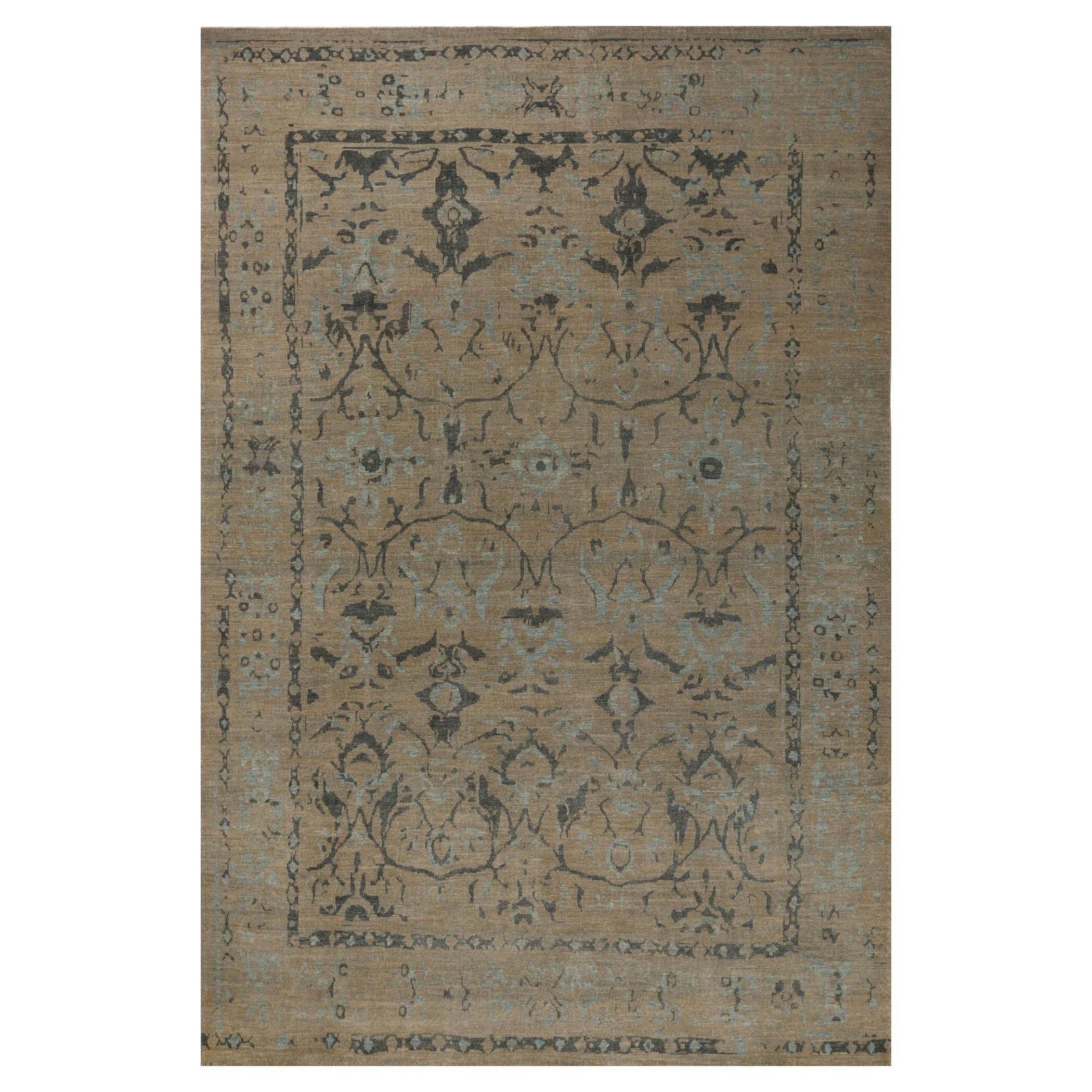 Afghanistan Sultanabad Rugs - Lana Marrone Grigio Taupe - 95953