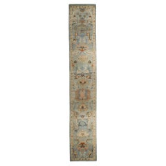 Turquía Sultanabad Runner Alfombra - Azul claro Marfil