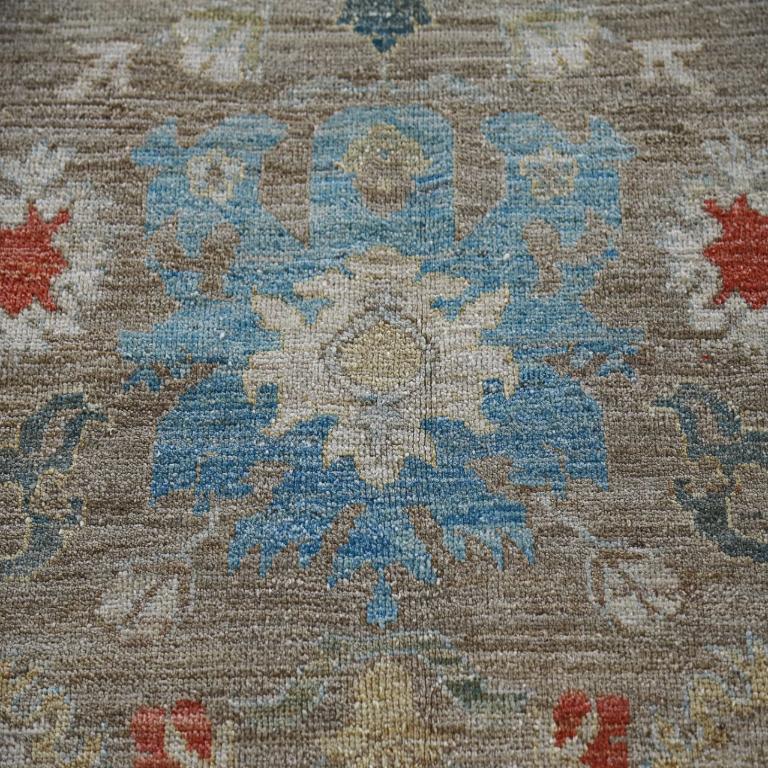 Turquía Sultanabad Square Area Rugs - Lana Azul Marfil Topo - 90782 Anudado a mano en venta