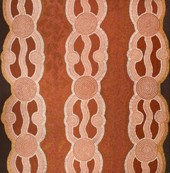 Turkey Tolson - "Deux femmes voyageant à Puja" - 182x182cm 2006 - Aboriginal Art