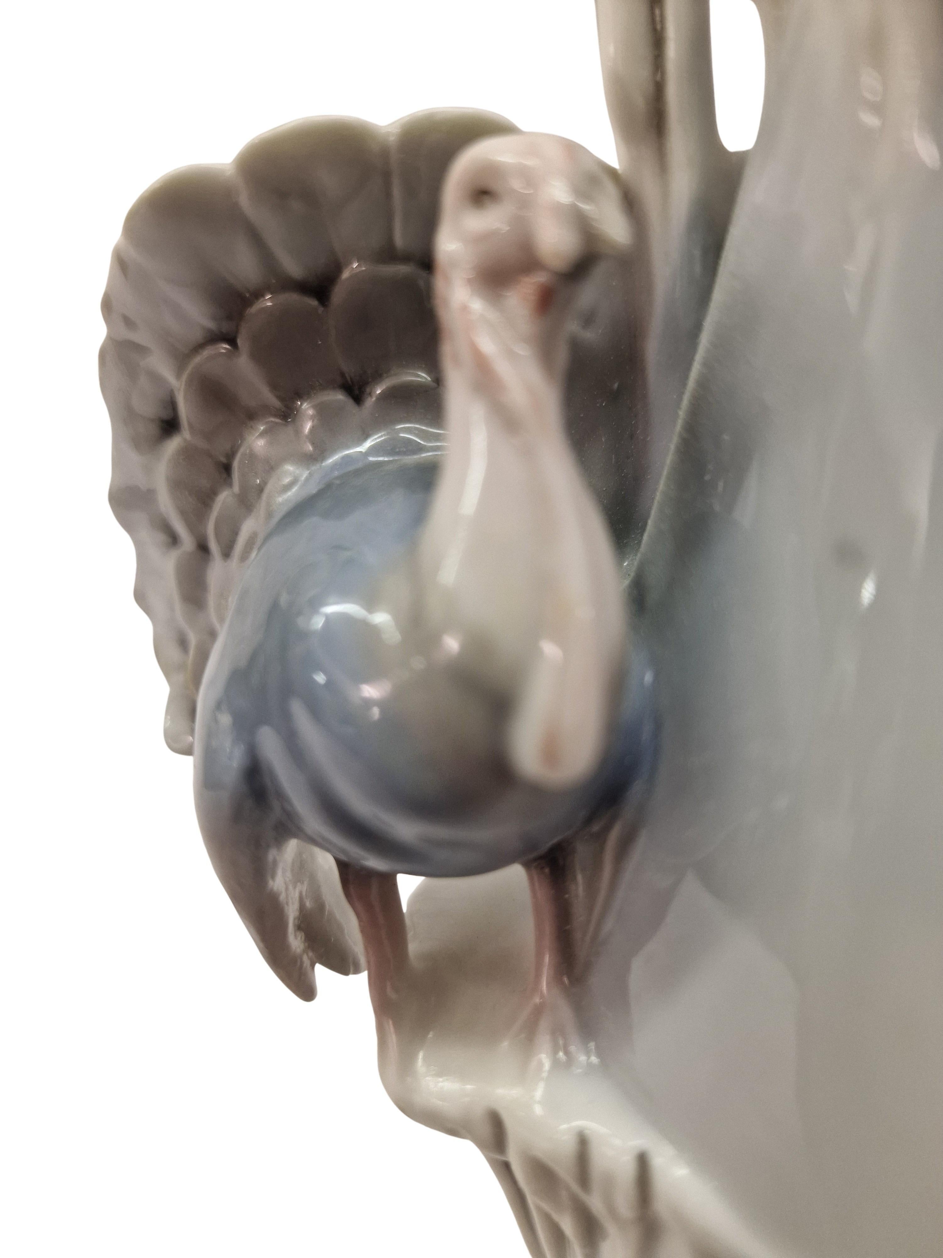 Turkey winter Thanksgiving vase, porcelain, Art Nouveau, 1900, Germany For Sale 3