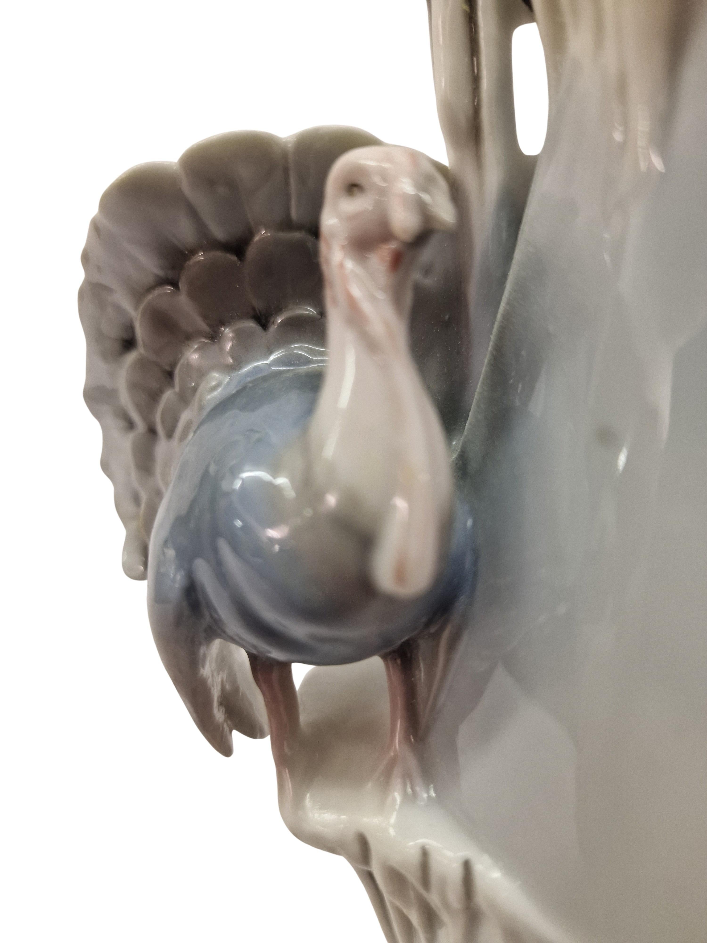 Turkey winter Thanksgiving vase, porcelain, Art Nouveau, 1900, Germany For Sale 4
