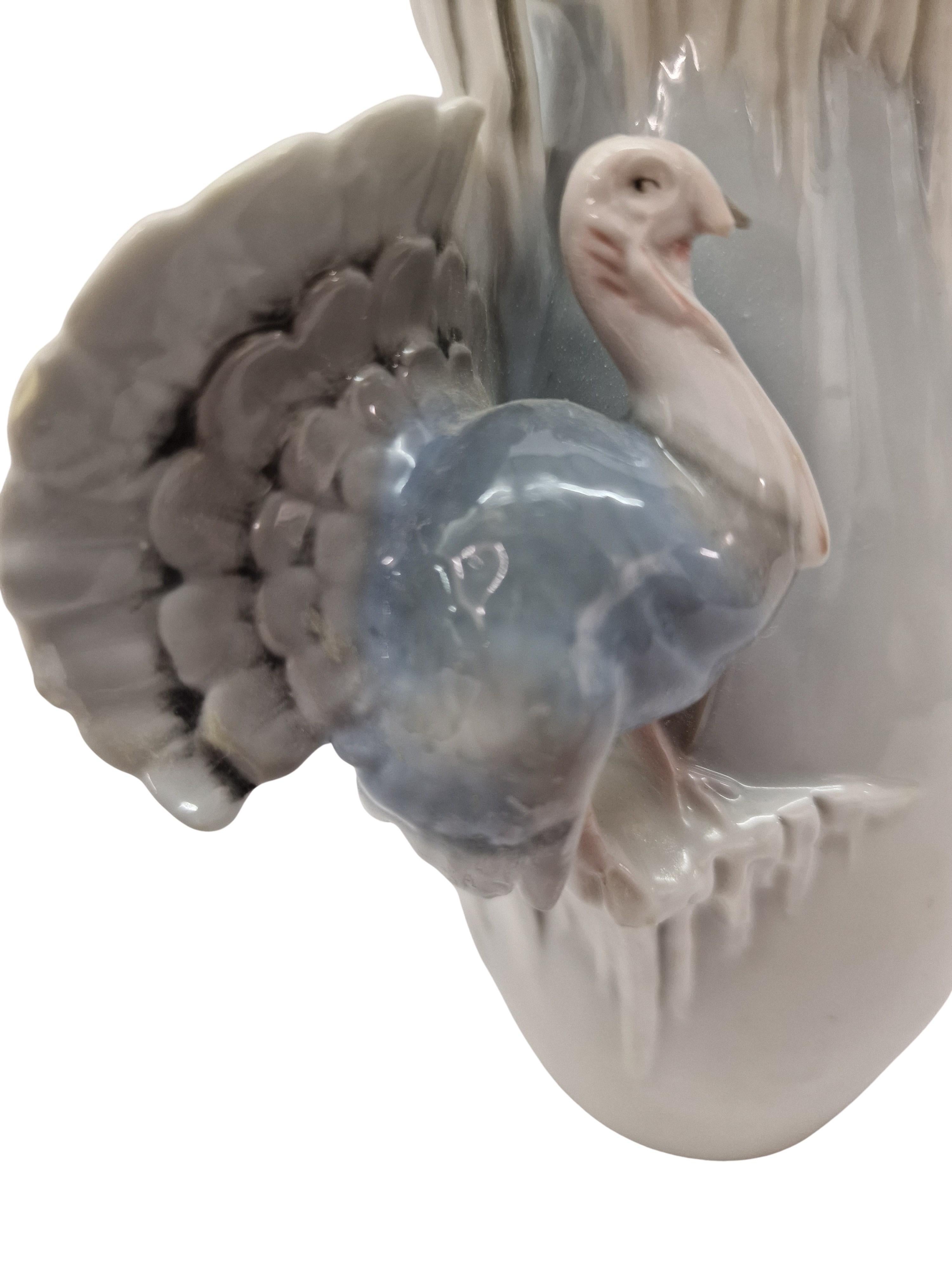 Glazed Turkey winter Thanksgiving vase, porcelain, Art Nouveau, 1900, Germany For Sale