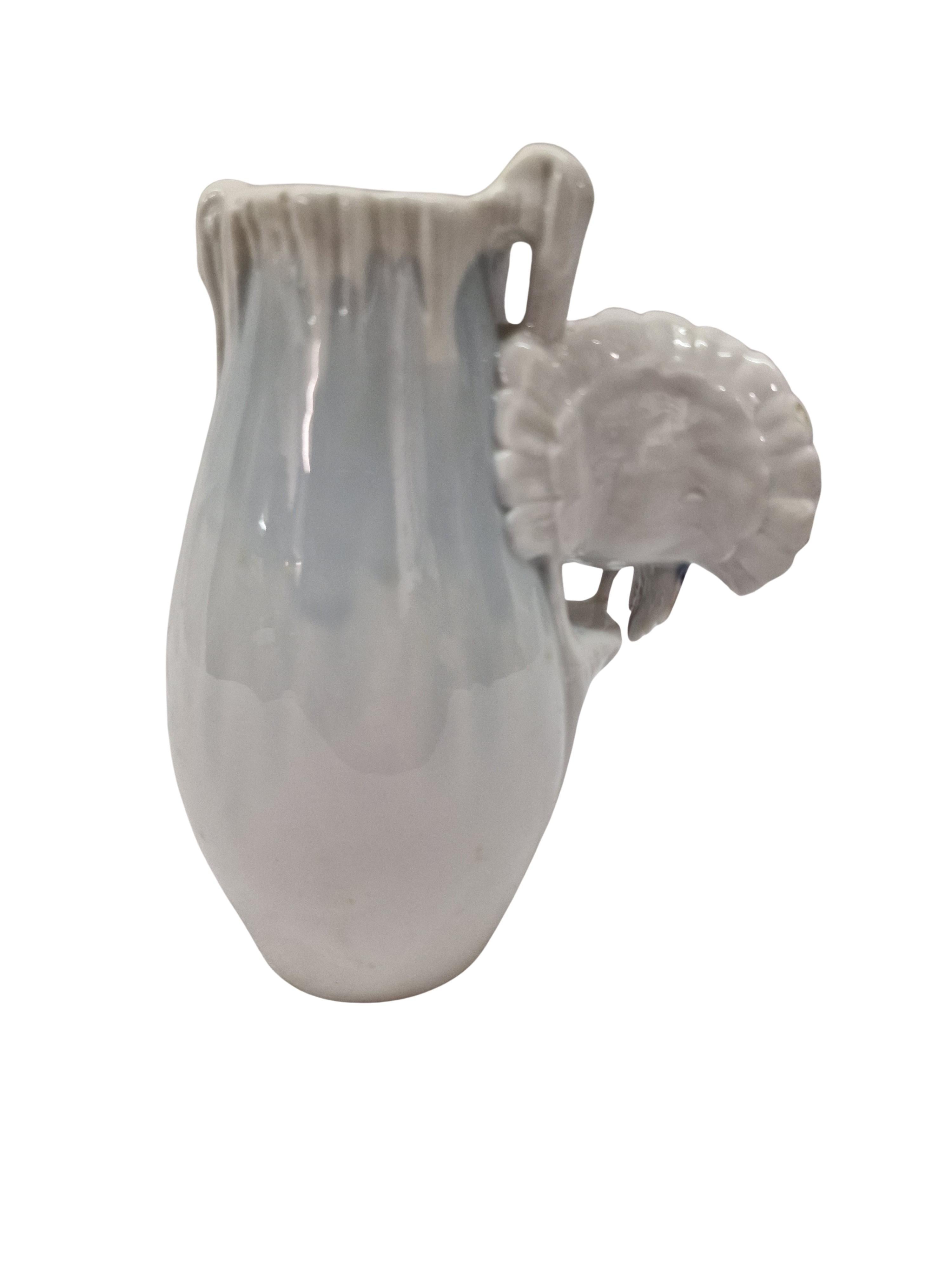 Turkey winter Thanksgiving vase, porcelain, Art Nouveau, 1900, Germany For Sale 1