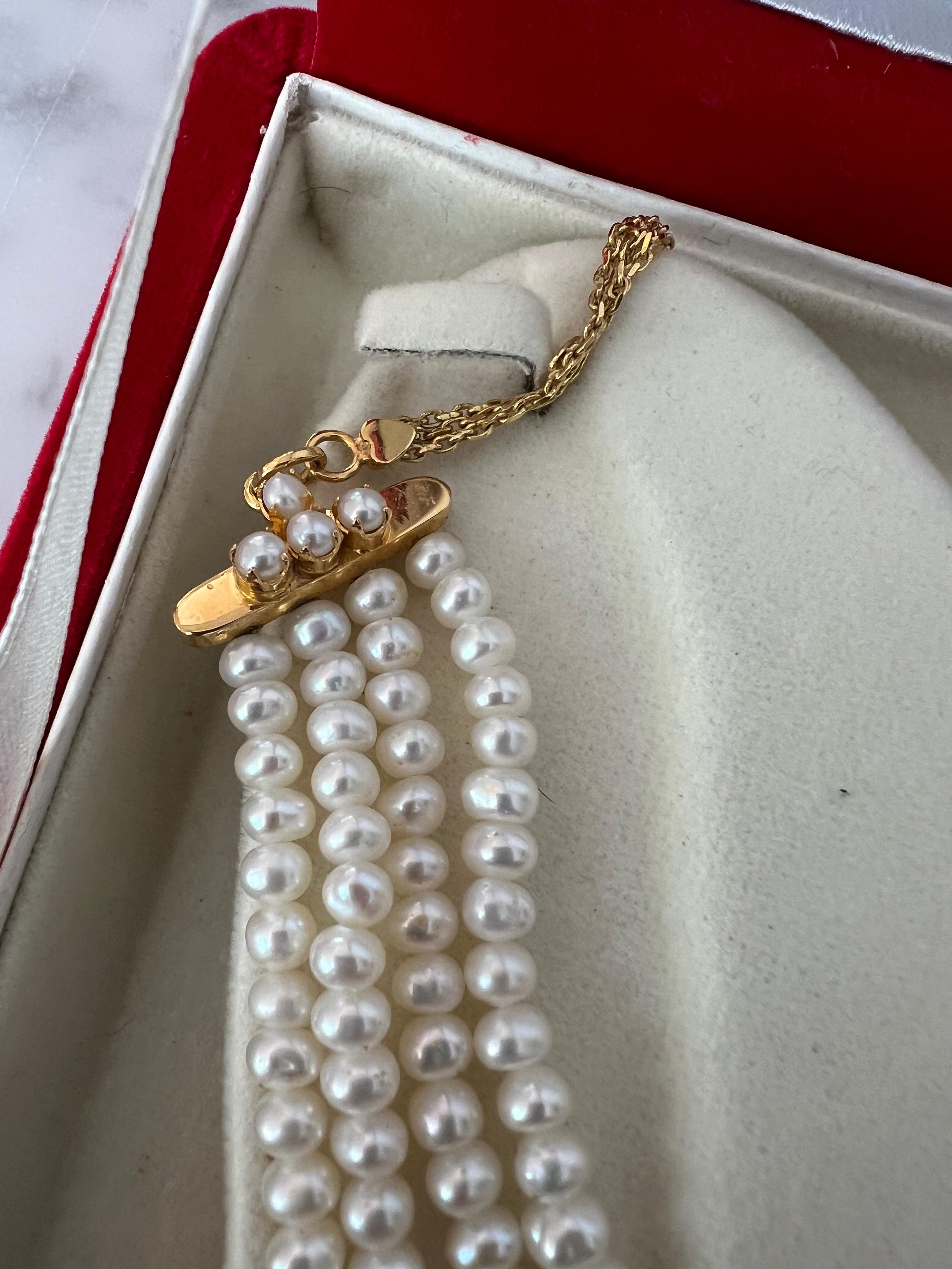 Türkisches Set aus Halskette und Ohrringen aus 18 Karat Gold Türkis, Perle  (Cabochon) im Angebot