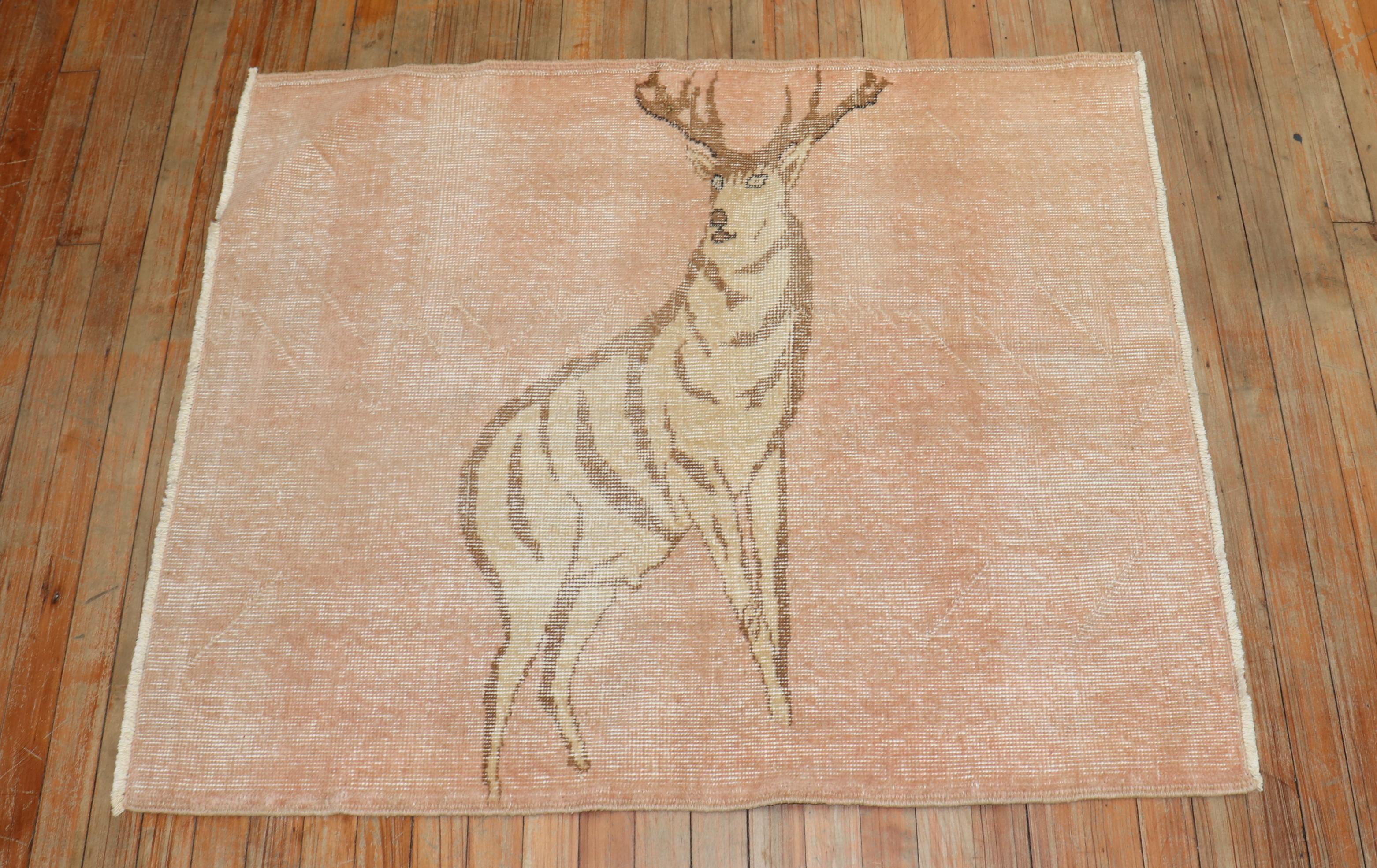 deer rug with head