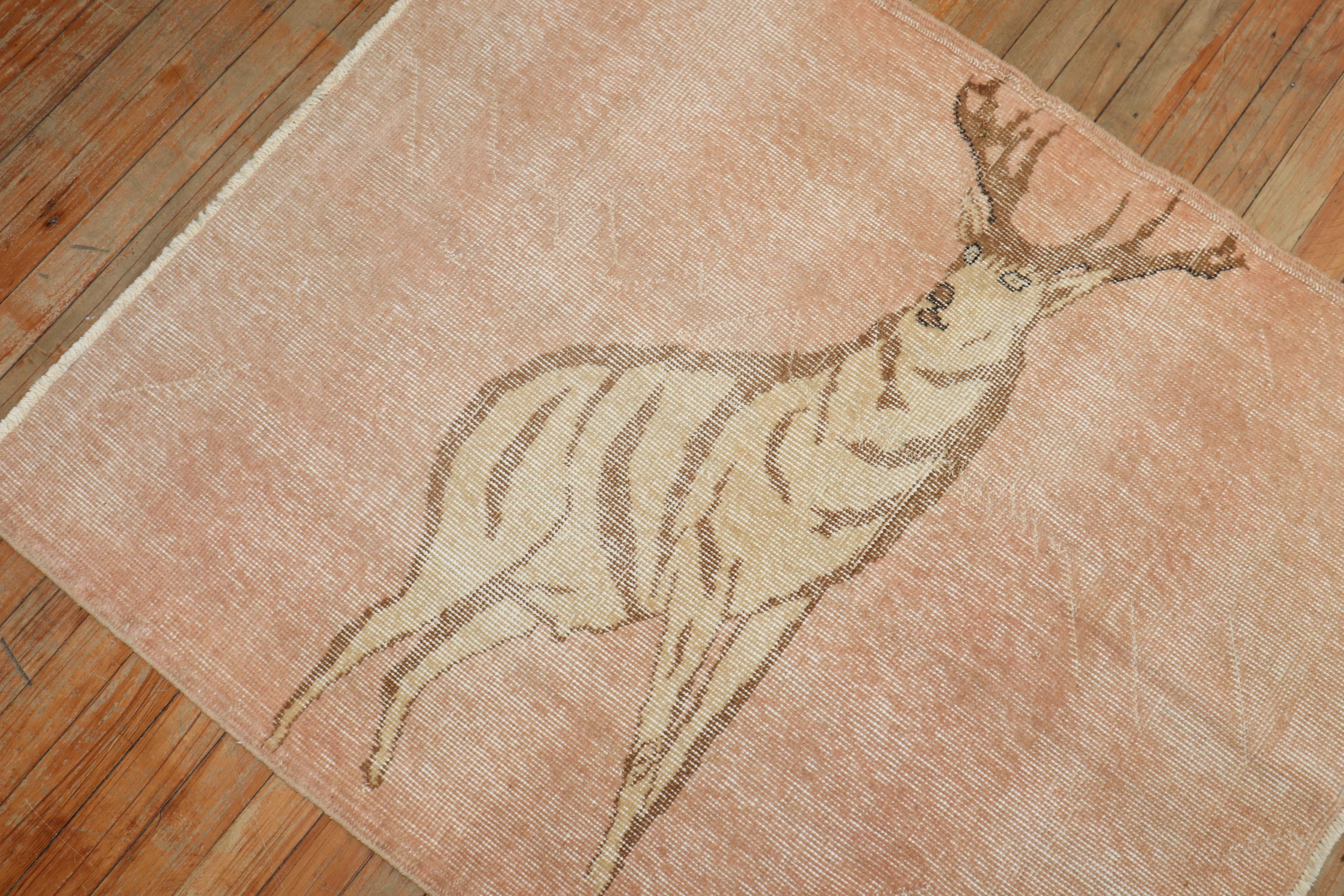 deer head rug