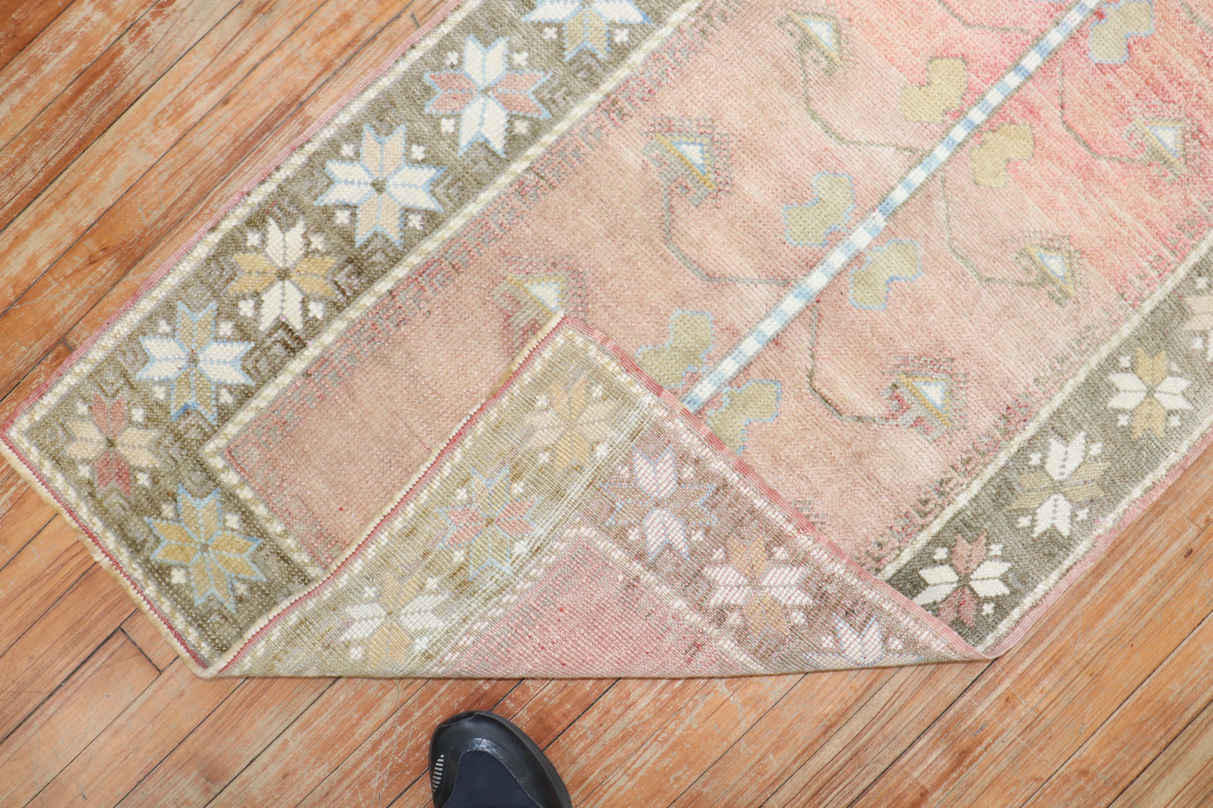 Romantic Turkish Anatolian Floral Feminine Runner For Sale