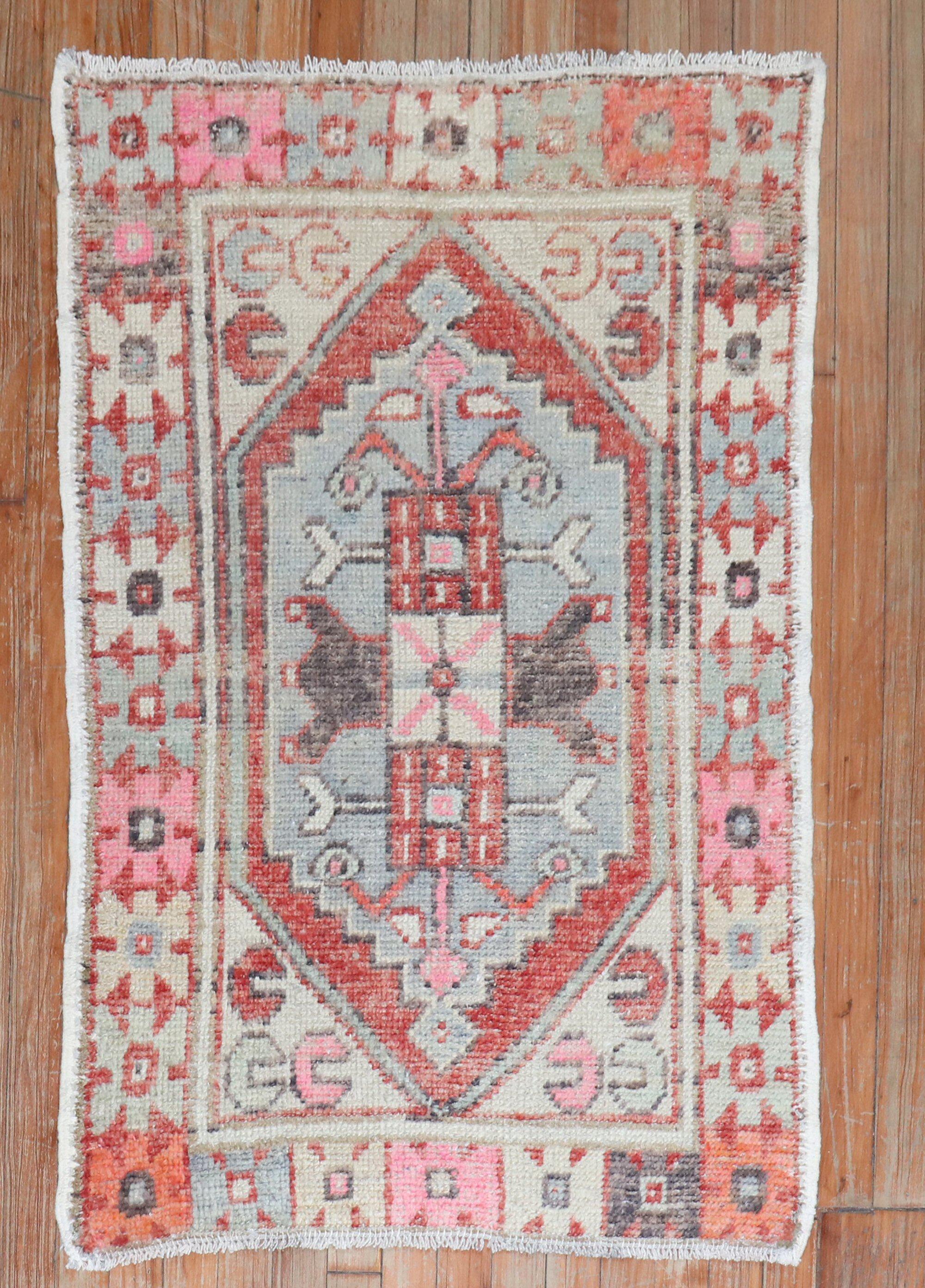 Mid 20th Century Turkish Anatolian Scatter Size Rug

Measures: 2'8'' x 4'.