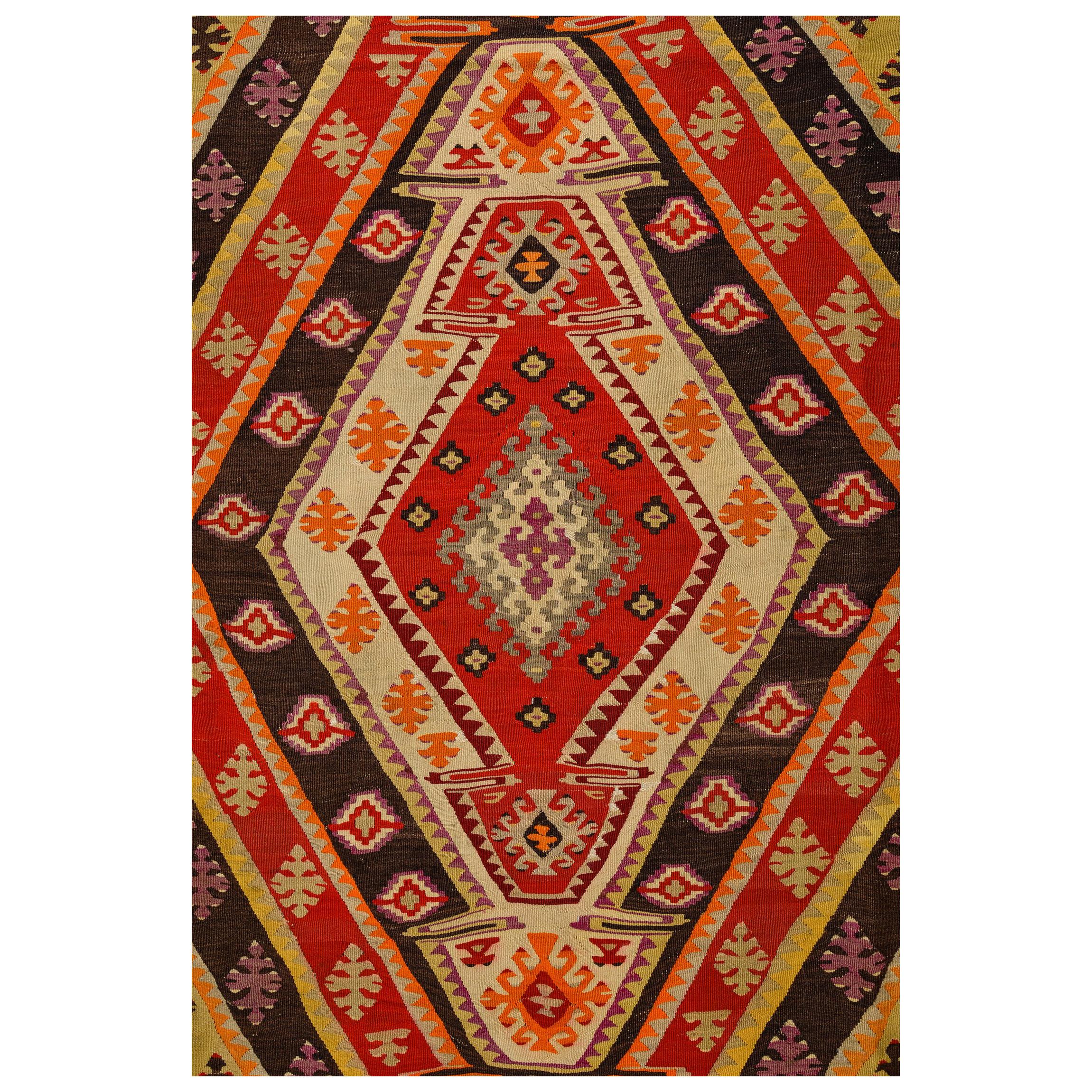  Antique Kilim SIVAS Flatwave from Private Collection for Wall or Table For Sale