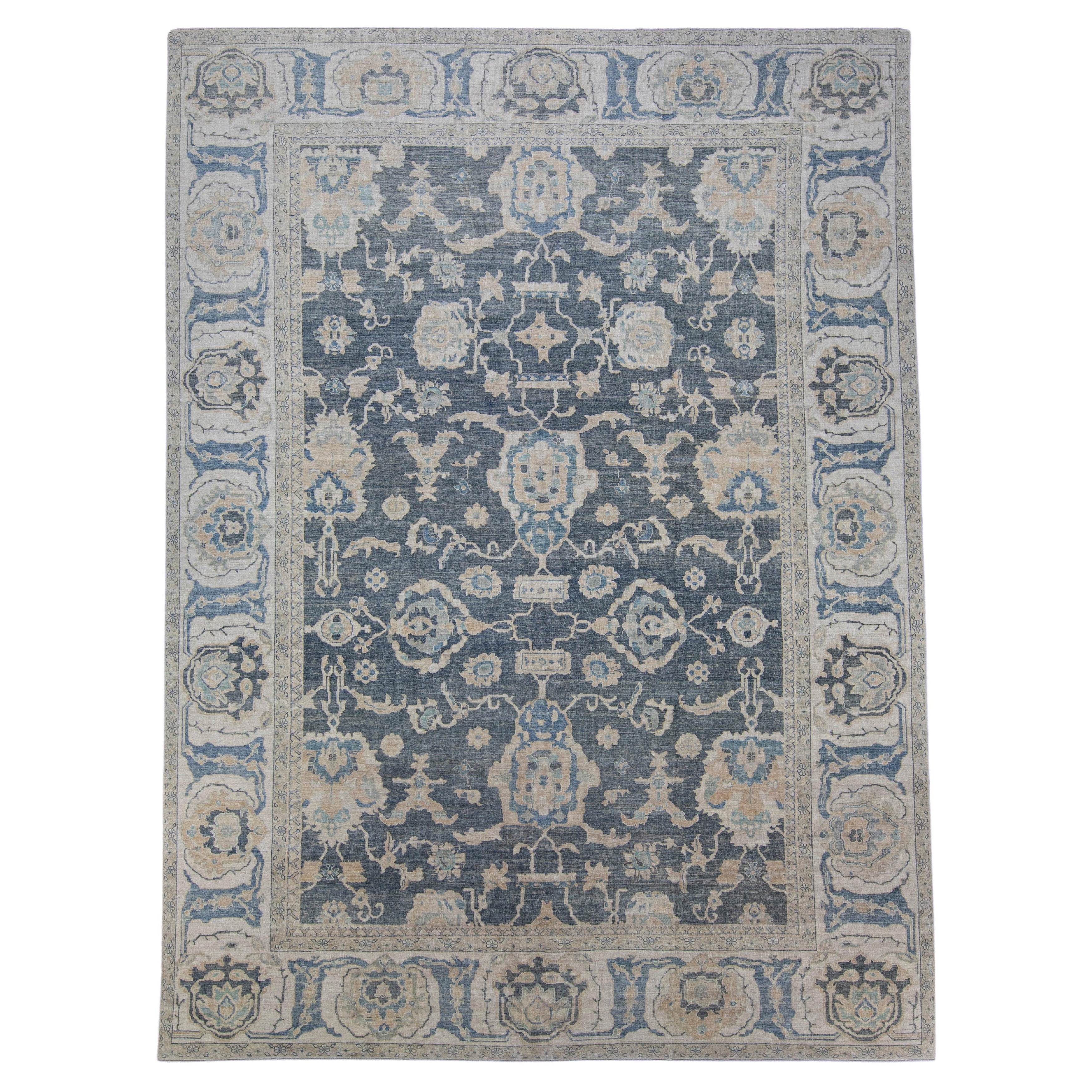 Tappeto Oushak turco dall'aspetto antico 11'10" x 16'2" #16535