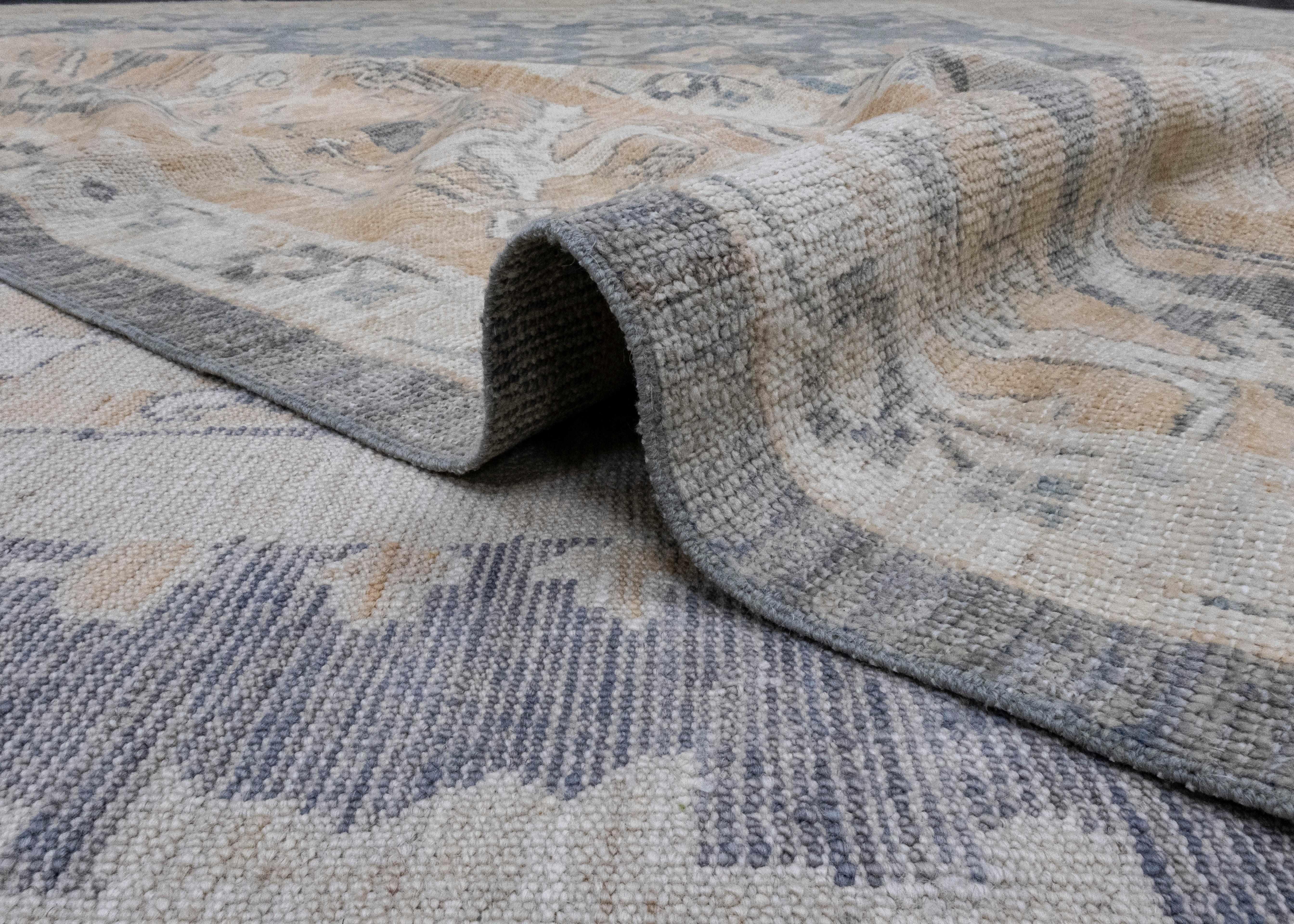 Turkish Antique Look Oushak Rug 11'6