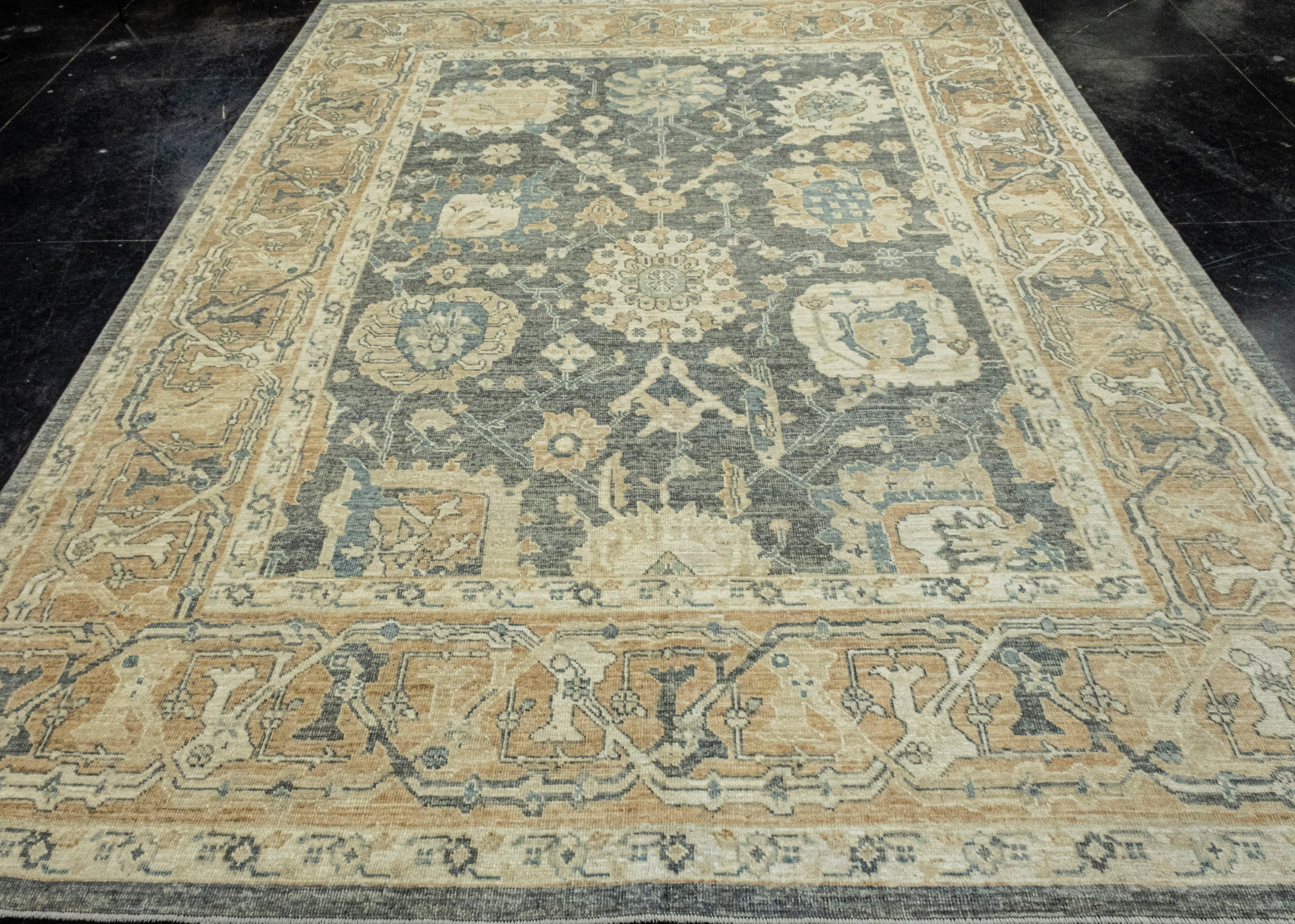 Turkish Antique Look Oushak Rug 8' x 10'3