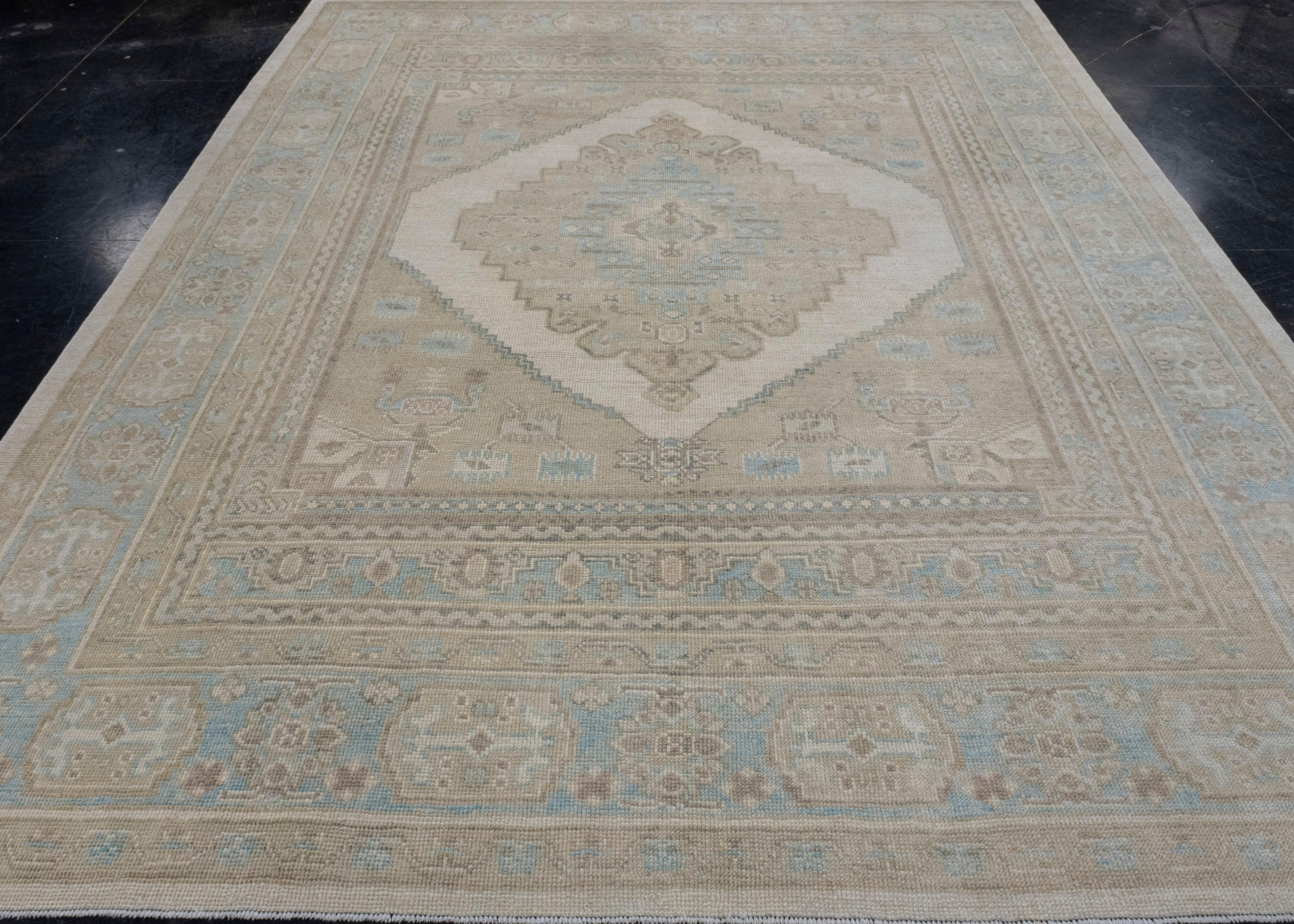 Turkish Antique Look Oushak Rug 8'6
