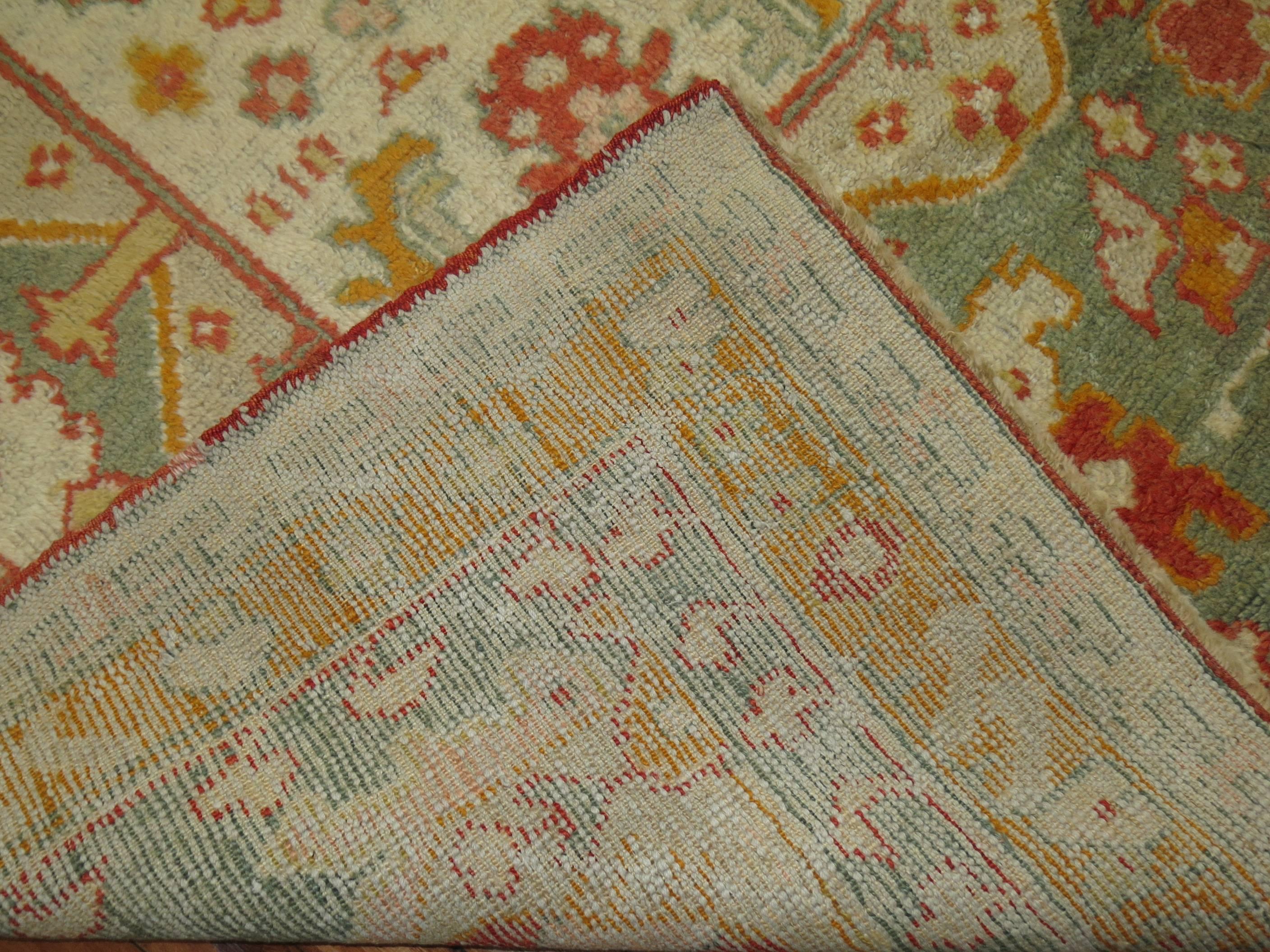 Turkish Antique Oushak Carpet For Sale 8
