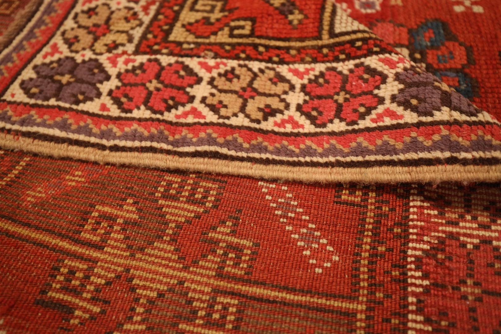 Turkish Antique Rug, Red Ivory Aubergine - 4 x 6 For Sale 1