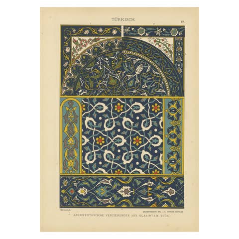 Turkish Architectural Ornamentation in Glazed Ceramics from Ornamentenschatz