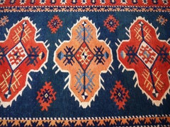 Turkish Azeri Rug Vintage with Caucasian and Heriz Design Djoharian Collection