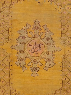 Alfombra turca Beaulieu Oushak Antigua, circa 1880s