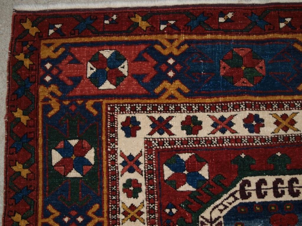 Antique Turkish Bergama rug of classic large pattern Holbein design
Circa 1920/30

The rug is a reproduction of the well known Holbein pattern carpets of the 16th and 17th century The rug has good colour and bold design

The rug is in excellent
