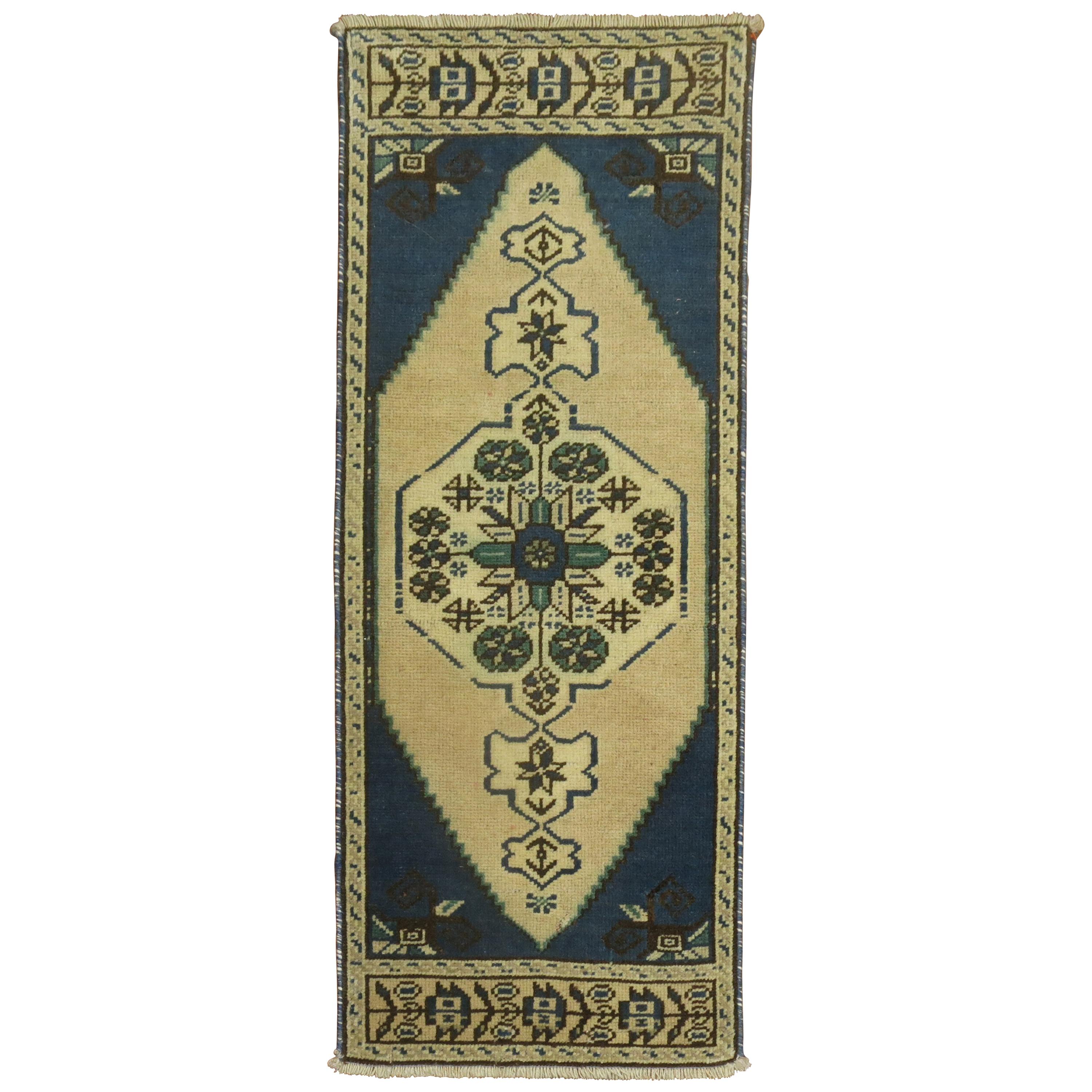 Turkish Blue Accent Rug Mat