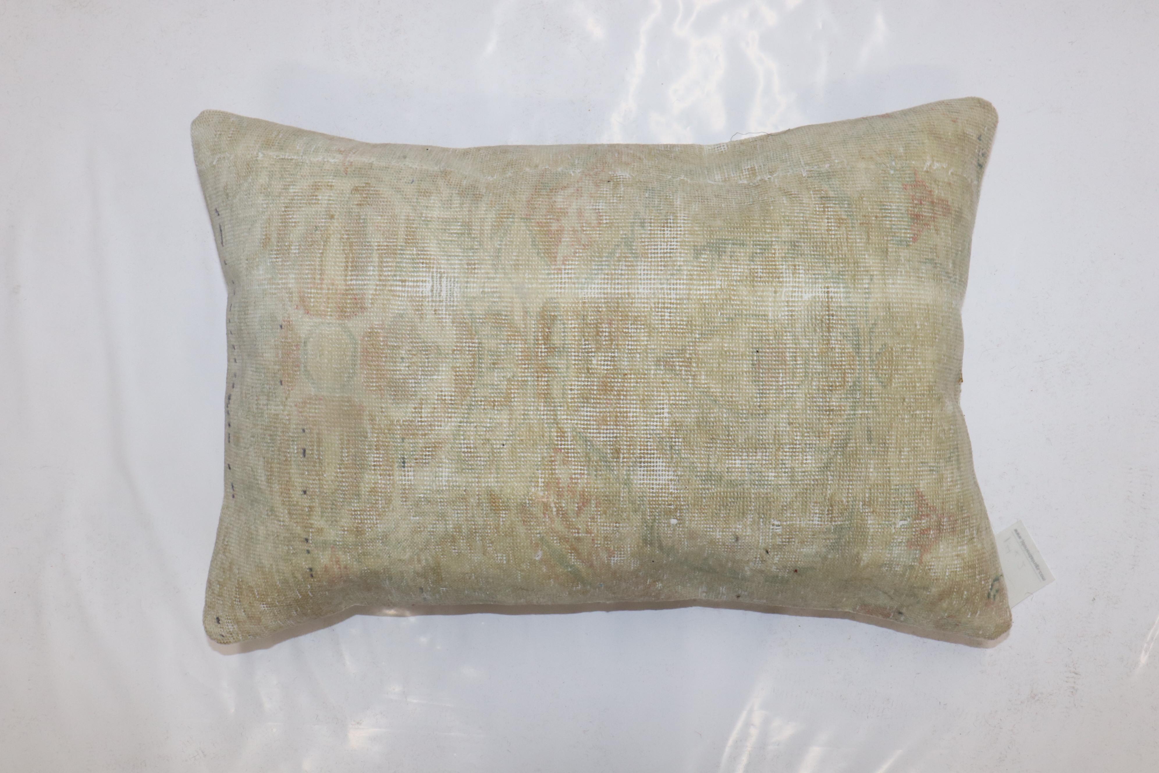 Pillow made from a mid-20th-century Turkish Sivas rug in a bolster size. zipper closure and polyfill insert provided

Measures: 16'' x 24''.