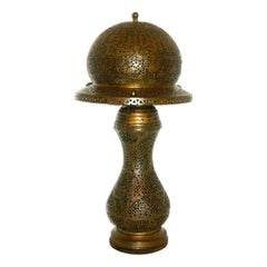 Antique Turkish Brass Table Lamp