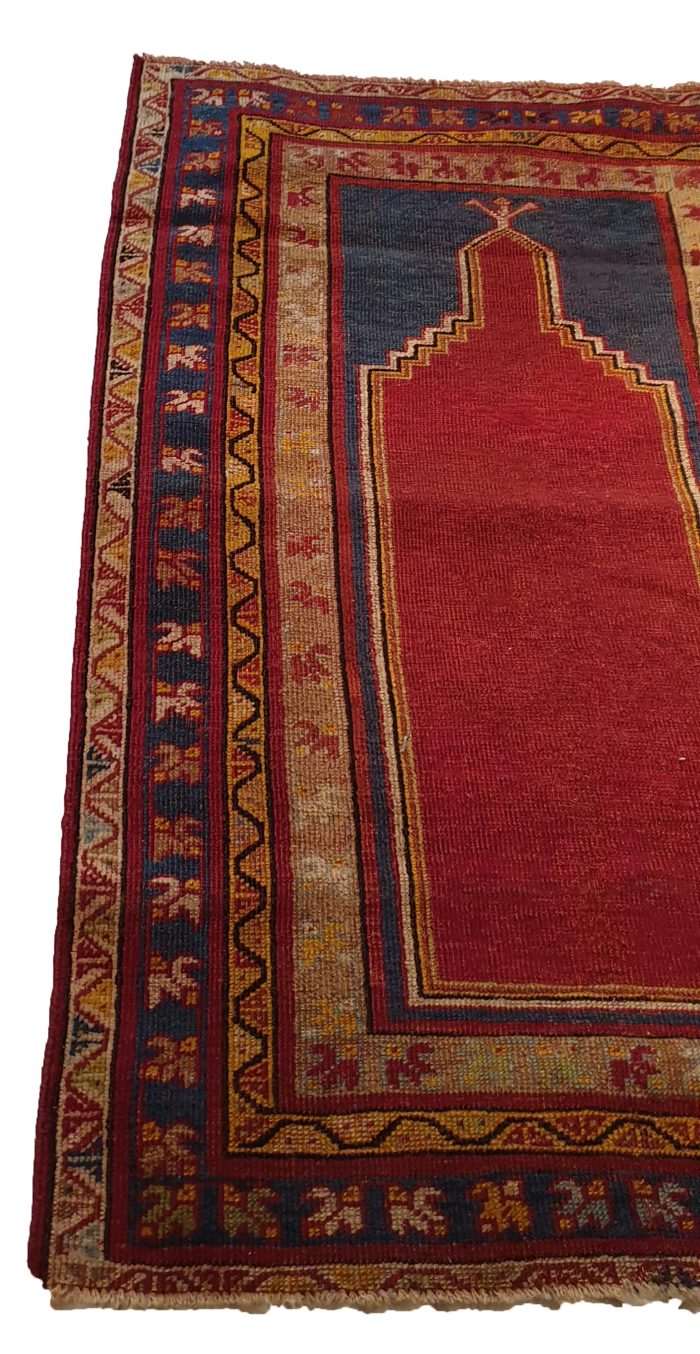 817 - Türkischer Teppich:: 19. Jahrhundert (Handgeknüpft) im Angebot