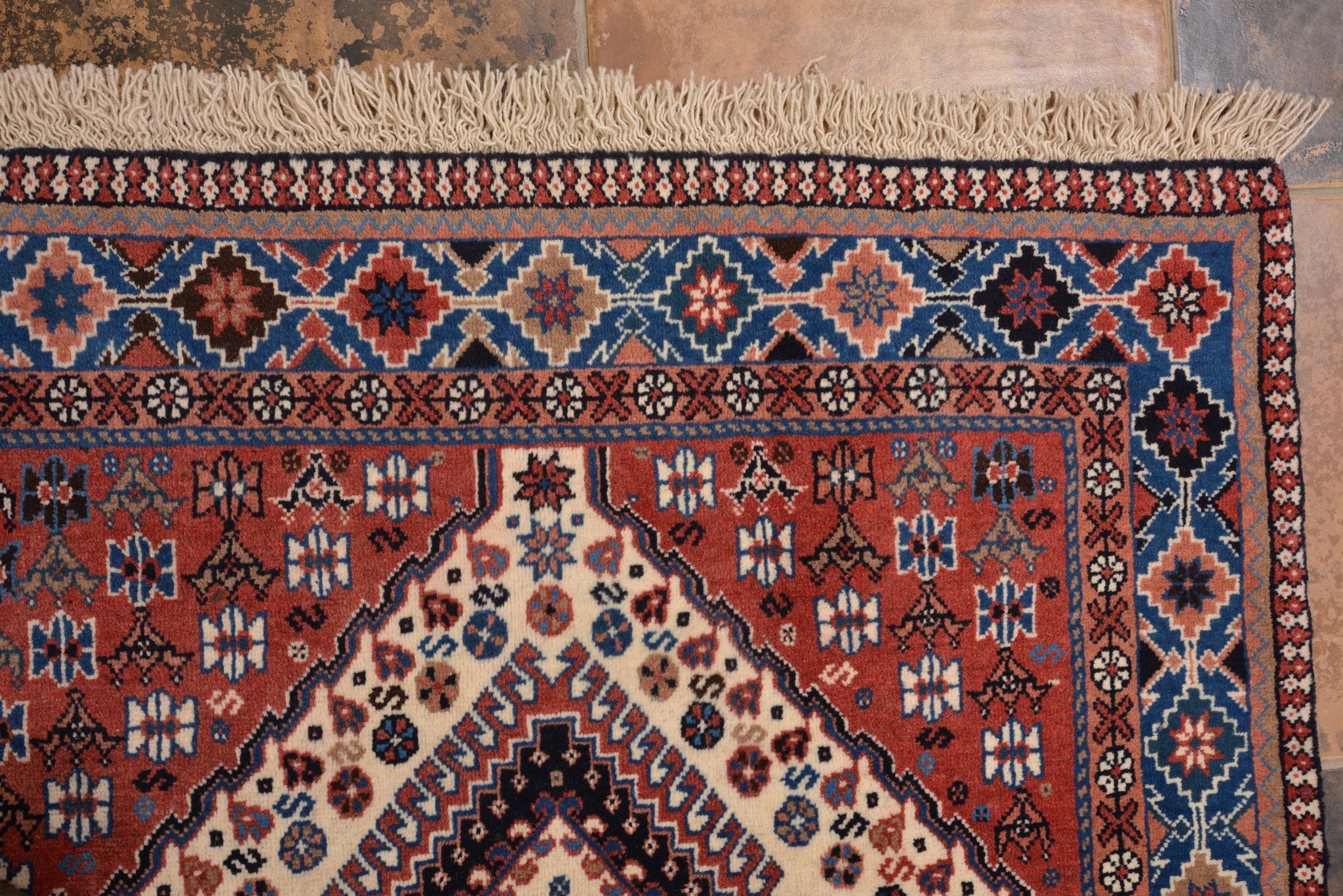 Hand-Knotted Turkish Carpet For Sale