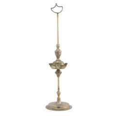 Turkish cast brass Lucerne oil lamp, c. 1890