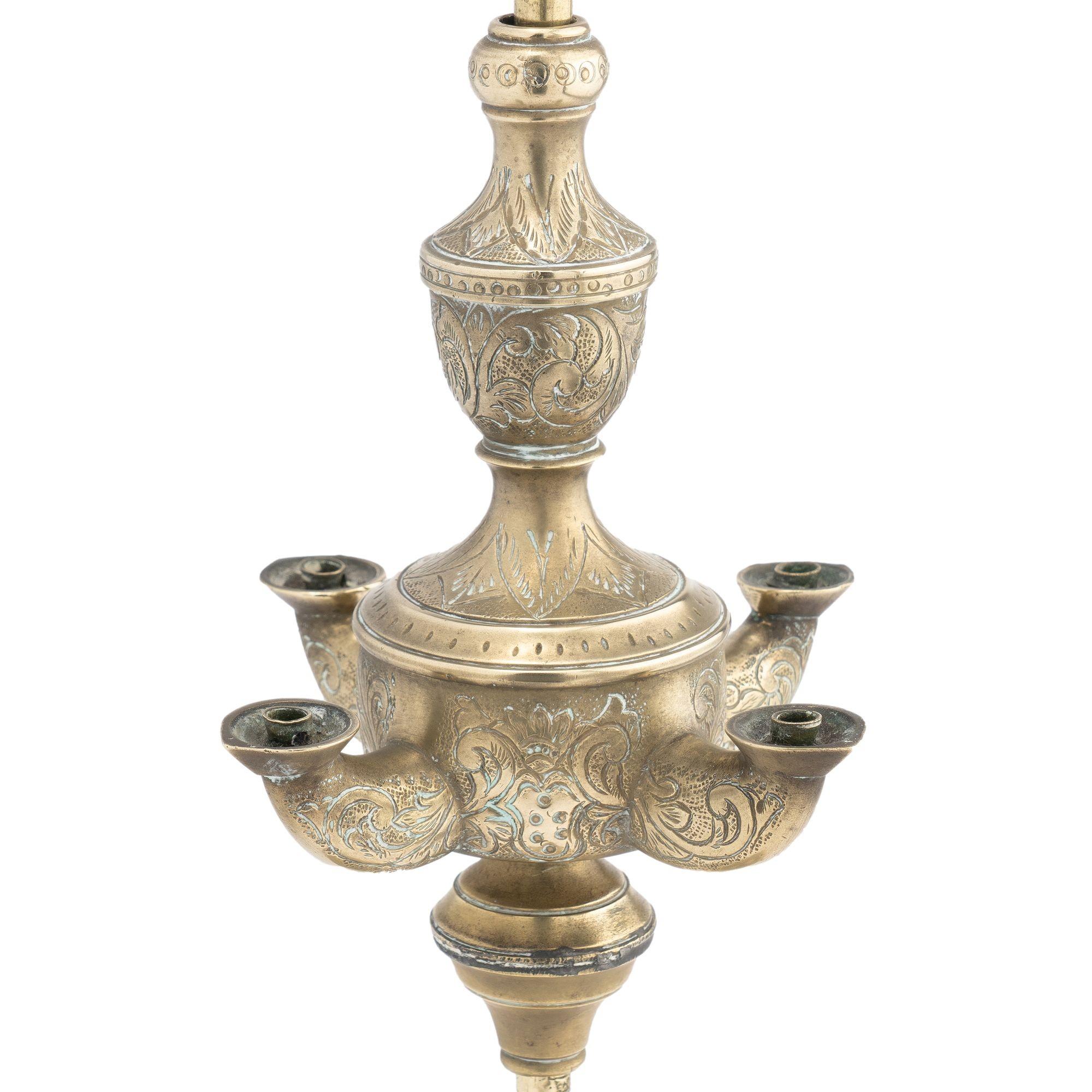 Lampada a olio Lucerna turca in ottone fuso, 18 anni circa In condizioni buone in vendita a Kenilworth, IL