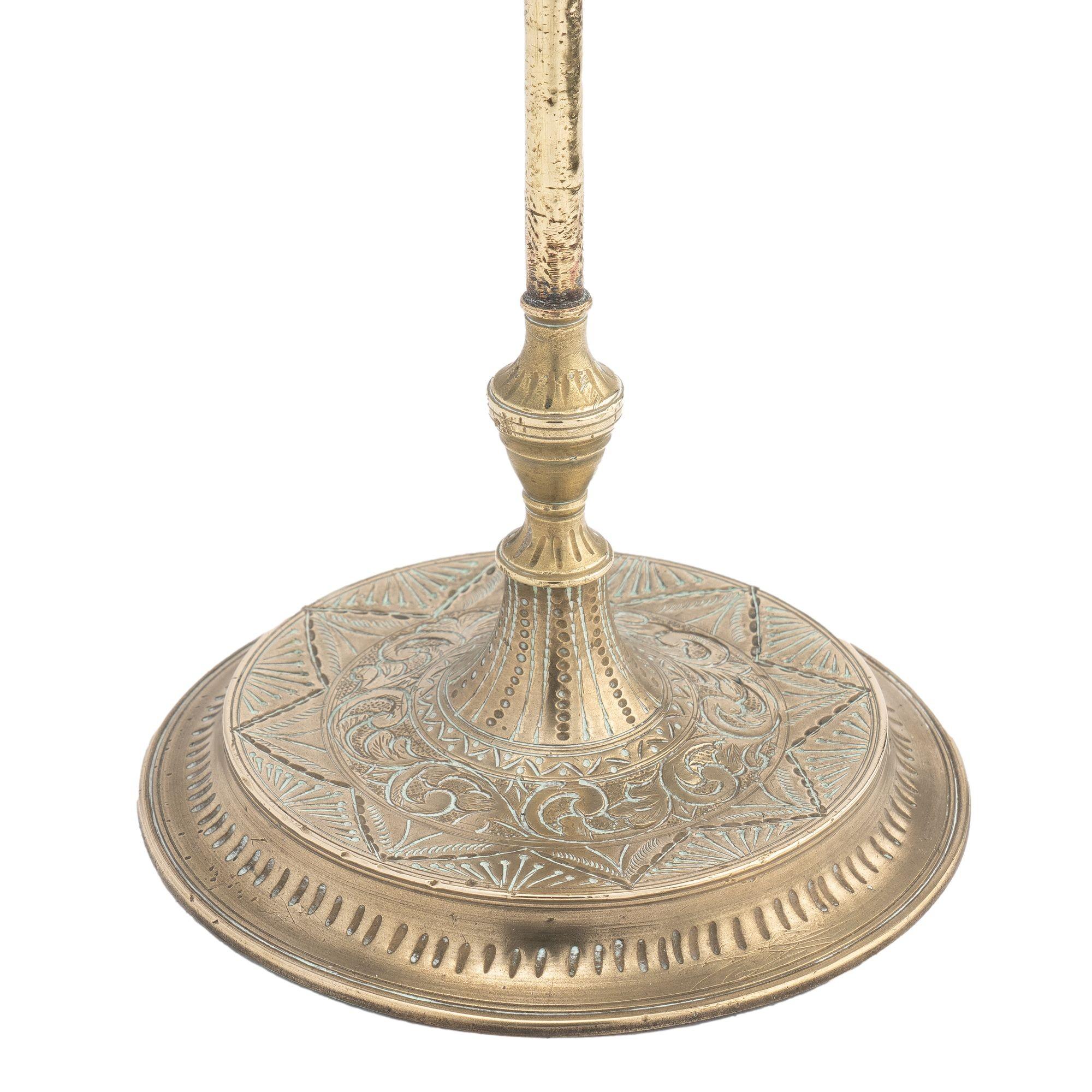 Lampada a olio Lucerna turca in ottone fuso, 18 anni circa in vendita 1