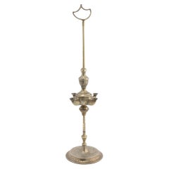 Turkish cast brass Lucerne oil lamp, c. 1890
