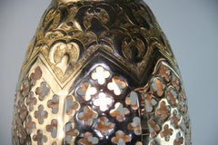 French  Cast Pierced Aluminum Pendant 1970's