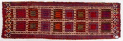 Turkish Cicim Runner, Hand-Knotted Wool, Sivas Design, Mid-Century