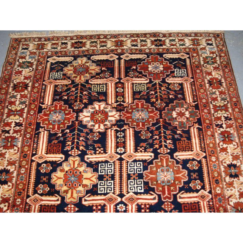 Hand-Knotted Turkish Copy of a Classic 19Th Century Caucasian Shirvan Rug For Sale