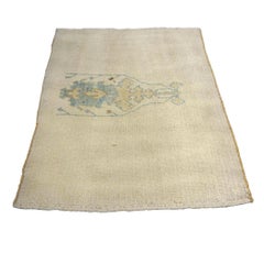 Tappeto turco Donegal Wool & Hemp 3x4 Tan and Light Blue fatto a mano