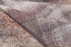 Turkish Dyed Pink Purple Shabby Chic Rug 1960