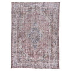 Turkish Dyed Sparta Rug in Smoke Purple - Washed Effect - 1940