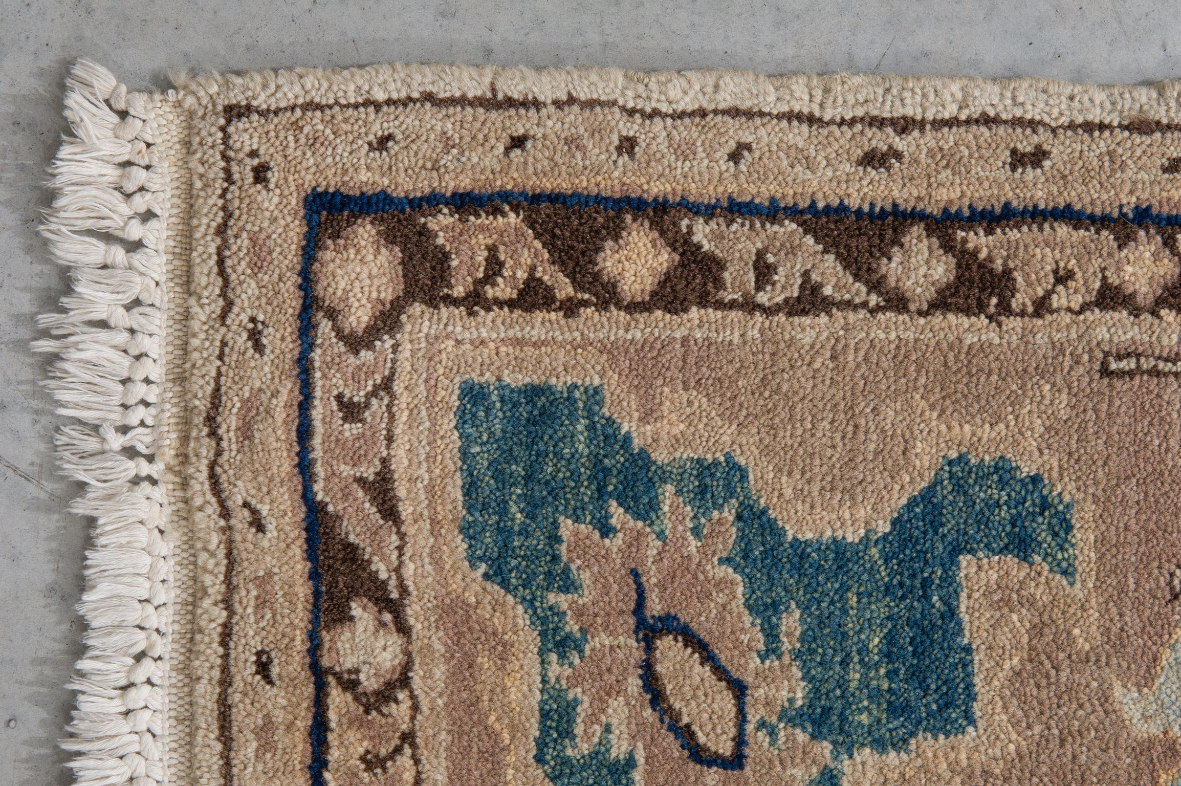 Türkischer ELVAN Vintage-Teppich (20. Jahrhundert) im Angebot