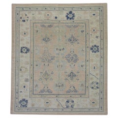 Floral Handwoven Wool Turkish Oushak Rug in Blush Pink and Blue 8
2" x 9
5" Floral Handwoven Wool Turkish Oushak Rug in Blush Pink and Blue 8
2" x 9
5"