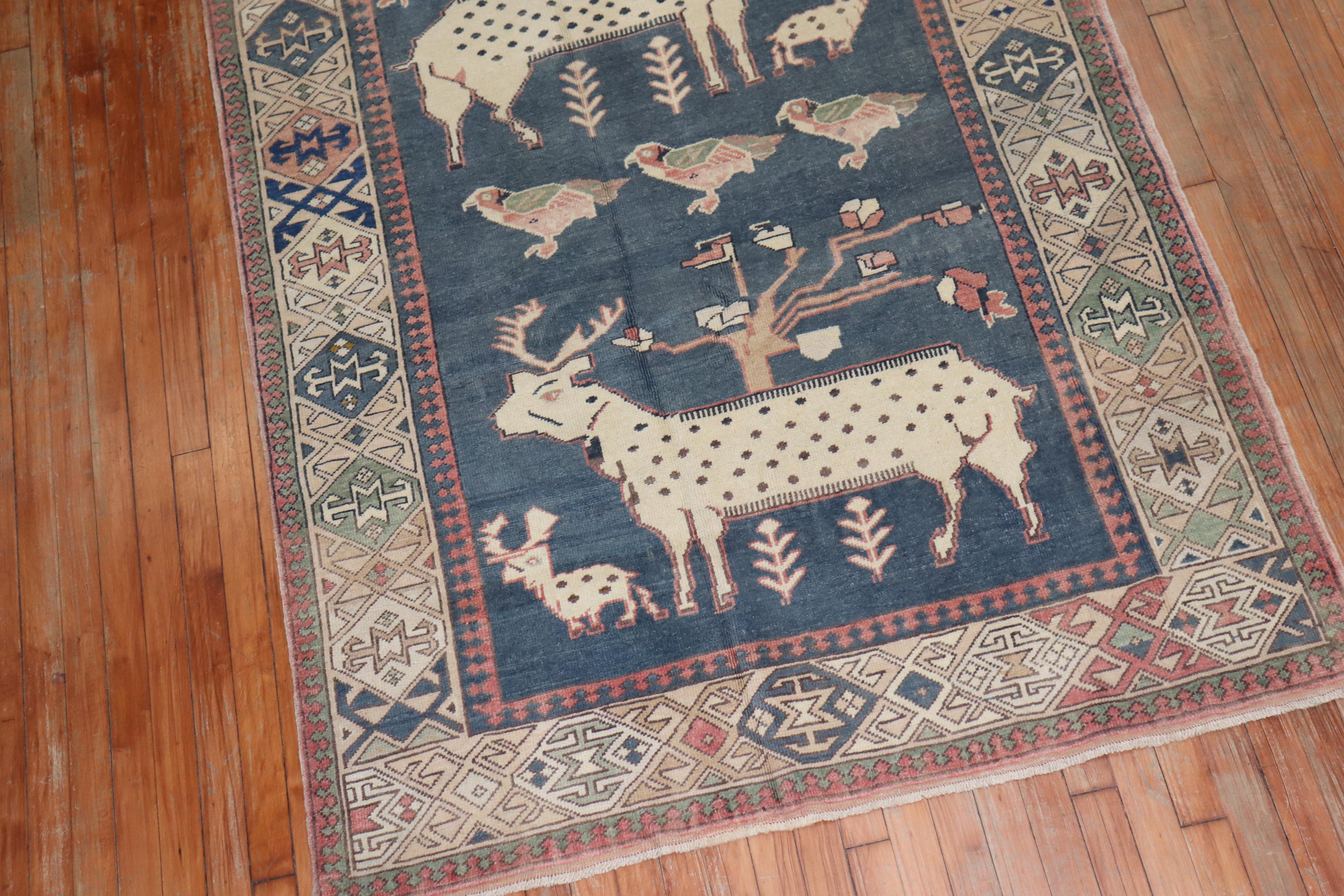 Folk Art Turkish Goat Rug For Sale