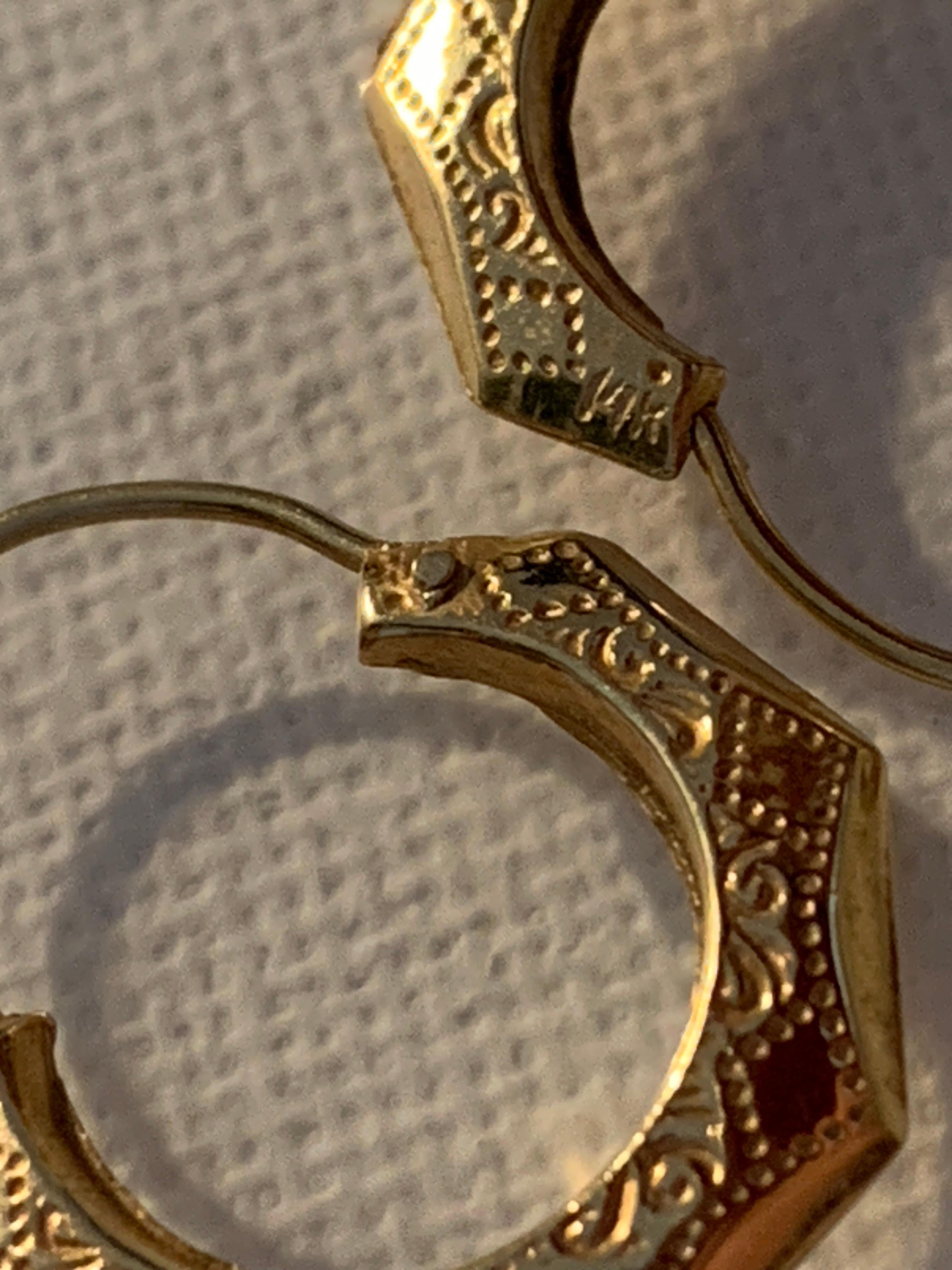 Turkish Gold Handcrafted Vintage creoles 1