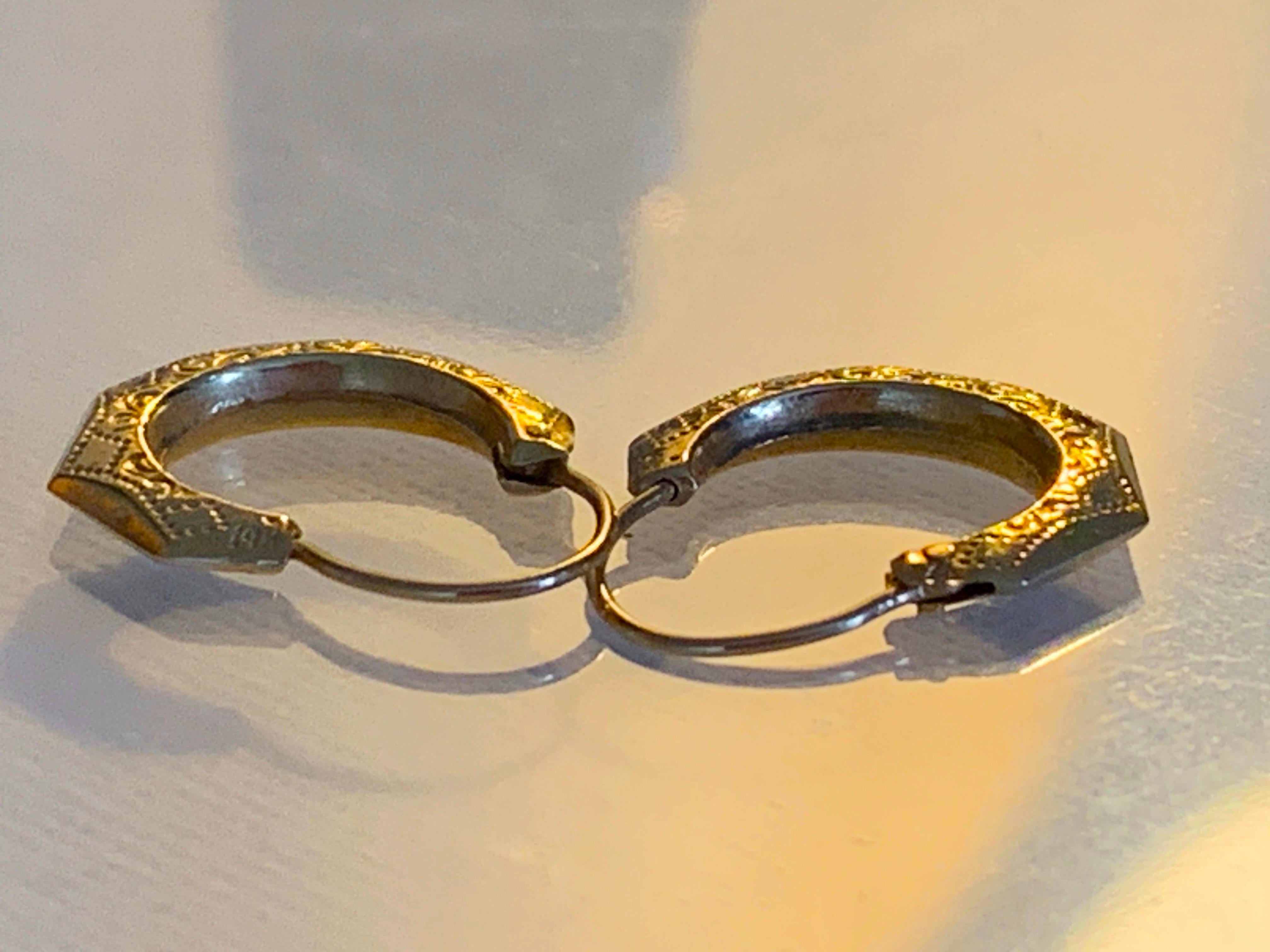 Turkish Gold Handcrafted Vintage creoles 3