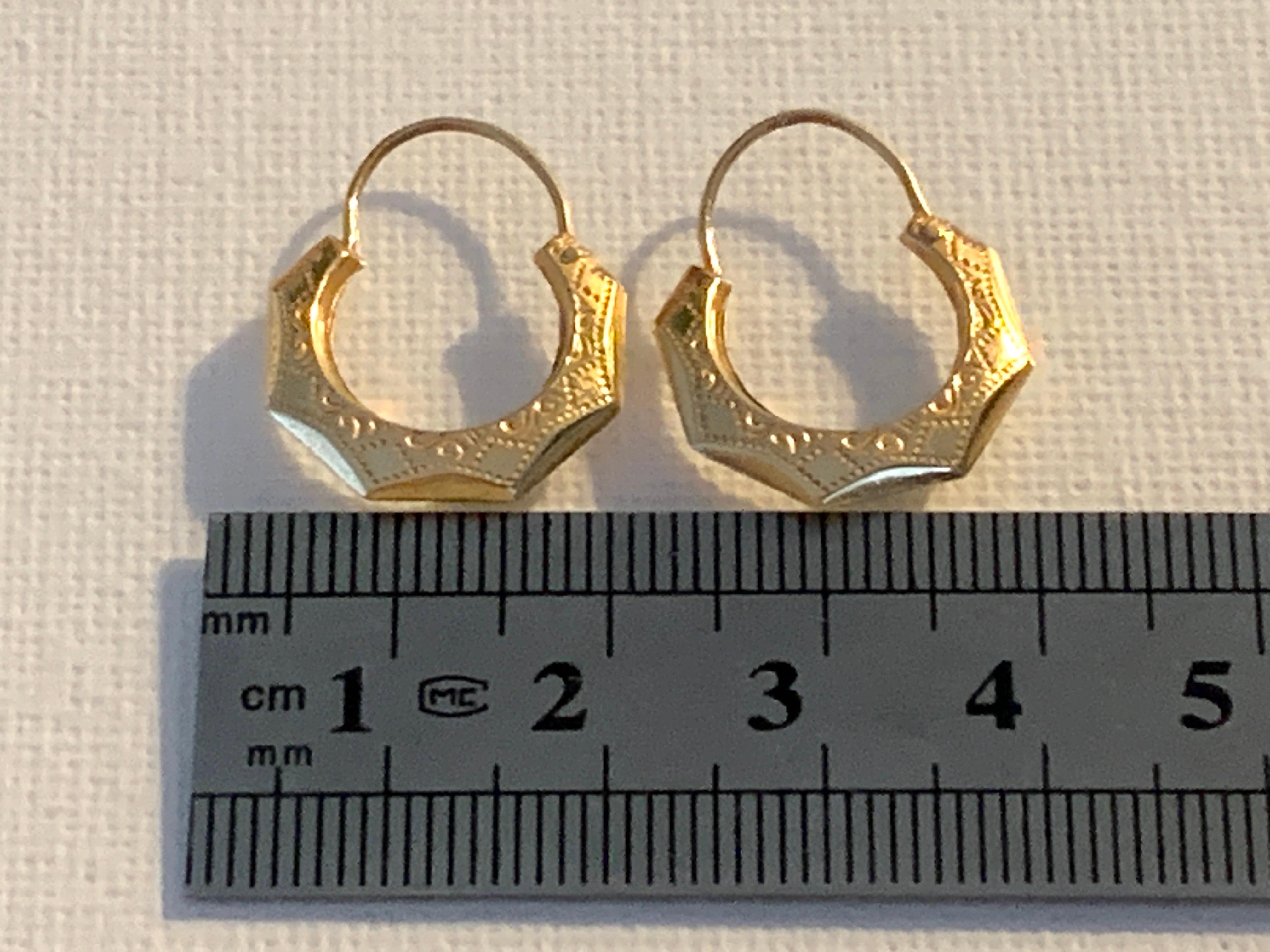 Turkish Gold Handcrafted Vintage creoles 4