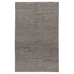 Turkish Gray Flatweave Kilim Area Rug  5' x 8'