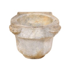 Lavabo en marbre sculpté à la main d'un hammam turc du 19e siècle