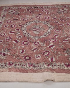 Turkish Hand Block Printed Quilt, yorgan, Turkey, Early 20th C.