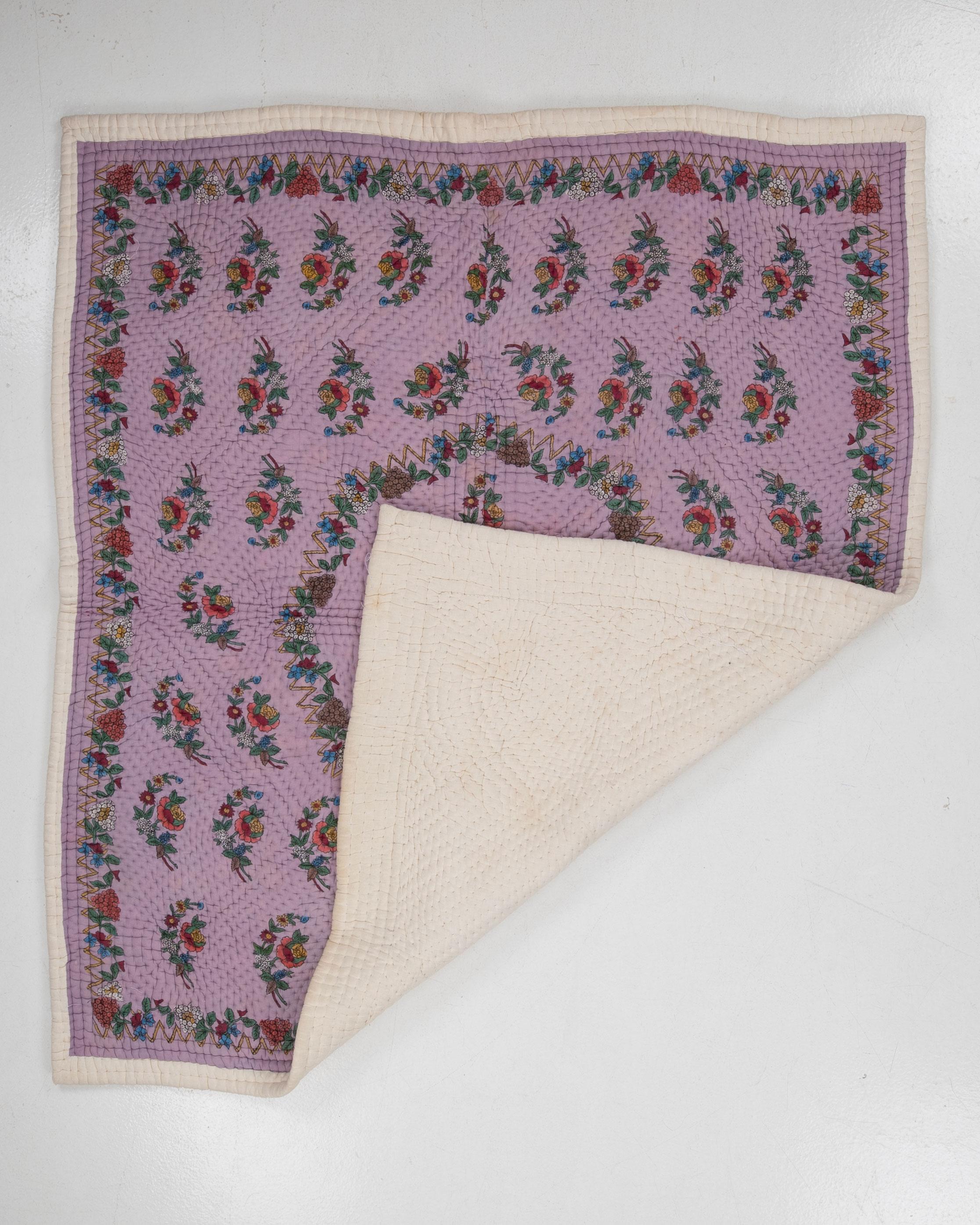 Colcha turca estampada a mano, yorgan, Turquía, principios del siglo XX. Arte popular en venta